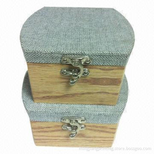 Paper Boxes with Fabric, Metal Button, Customized Sizes, Colors and Designs Accepted